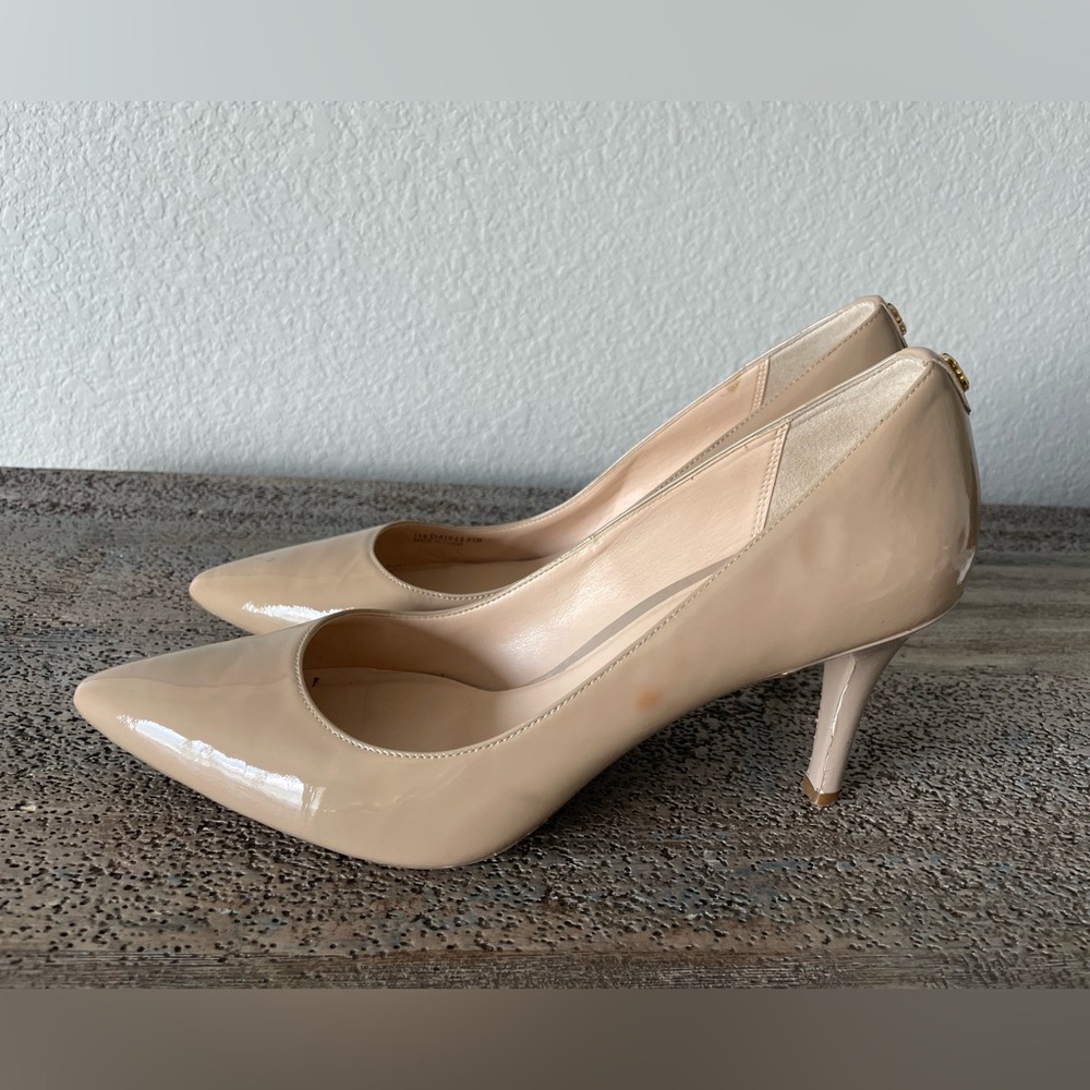 Cole Haan Nude Patent Pointed-Toe Pumps
